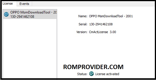 msm download tool register